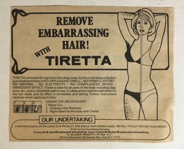 Tiretta Remove Embarrassing Hair Vintage Print Ad pa28 - £6.09 GBP