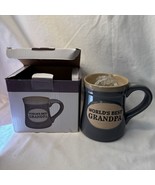 Burton &amp; Burton World’s Best Grandpa Gray 16oz Coffee Mug New With Box - $21.99