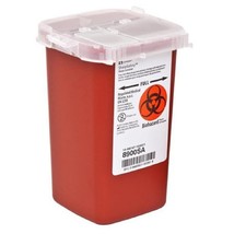 Container Sharps Autodrop Phlebotomy Red 1qt Ea by, Kendall Company - £10.35 GBP