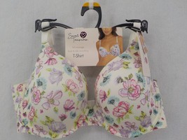 Secret Treasures Underwire T-SHIRT Bra 36D Floral Full Coverage Back Side Smooth - £10.35 GBP
