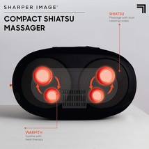 Sharper Image Compact Shiatsu Massager With Heat - AC &amp; Car Adapters *NEW* - £24.50 GBP