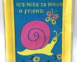 Vtg Hallmark Miniature Gallery Woven Tapestry It&#39;s Nice to Have a Friend - $11.54