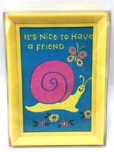 Vtg Hallmark Miniature Gallery Woven Tapestry It&#39;s Nice to Have a Friend - £9.08 GBP