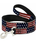 Stars &amp; Stripes Painting Dog Leash by Buckle-Down - £13.59 GBP