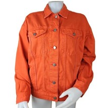 BDG Urban Outfitters Denim Jacket Womens M Standard Trucker Orange Cotton - £28.93 GBP