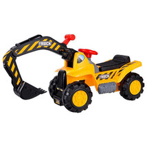 Ride on Push Car Bulldozer Digger Toy with Safety Helmet and Working Sho... - £67.28 GBP