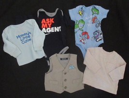 Baby Boy lot shirts, Vest, and one piece size 3-6 months - $5.99