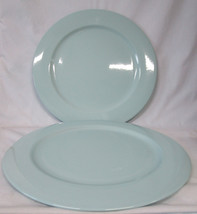 Nancy Calhoun Solid Light Aqua Buffet Plate Pair 13 - $28.60