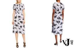 Michael Kors  Pintuck Floral Print Short Sleeve Dress, Choose Sz/Color - £62.54 GBP