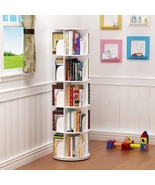 Nisorpa 5 Tier Rotating Bookshelf, 360° Rotating Stackable Shelves - £168.27 GBP