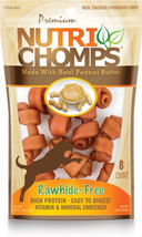 [Pack of 4] Nutri Chomps Rawhide Free Real Chicken and Porkskin Mini Dog Chew... - £33.98 GBP