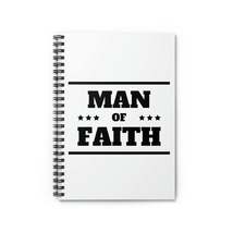 Stationary, Spiral White Journal Notebook, Man Of Faith Christian Inspiration Wo - £12.78 GBP