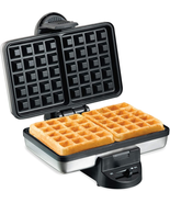 2 Slice Non Stick Belgian Waffle Maker With Browning Control Stainless S... - £36.54 GBP