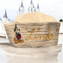 Vintage Disneyland Disney Parks Beanie Hat Mickey Mouse Patch Embroidere... - £10.46 GBP