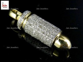 1.70 - 1.90  Ct G-H/VS1 Natural Certified Diamonds Bullet Pendant 18 Kt Gold - £1,826.17 GBP