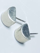 Sterling Silver Modernist Dome Stud Earrings - £38.26 GBP