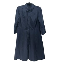 Talbots Petites Navy Blue Dress Size 16P 3/4 Sleeve - $16.83