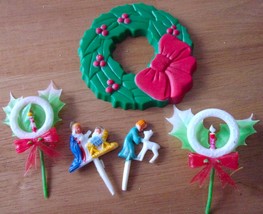Vintage Assorted Christmas Cake Topper Picks - €3,49 EUR