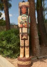 CIGAR STORE INDIAN 5&#39; Chief w Turquoise Robe 5 Ft Sculpture by Frank Gallagher - £1,551.85 GBP