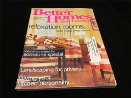 Better Homes and Gardens Magazine February 2001 Relaxation Rooms - £7.99 GBP