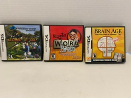 Nintendo DS GAME LOT. 3 Games. Frisbee Disc sports, Brain Age. Word Brain - £6.77 GBP