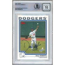 Dave Roberts Los Angeles Dodgers Signed 2004 Topps Card 242 BAS BGS Auto... - £101.86 GBP