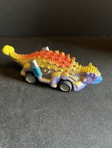 Dinosaur DinoBros Car Blue/Green/Red/Orange On Wheels Rare - £4.42 GBP