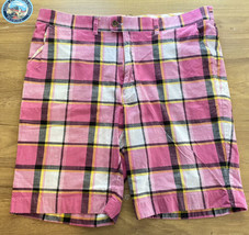 Loud Mouth Golf Shorts Pink And Yellow Plaid Men’s Size 40 - £23.25 GBP