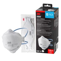 3M Aura Particulate Respirator 9205+ N95, Lightweight, Three Panel Desig... - $408.08 MXN