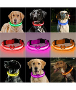 LED Flashing Pet Collar Glowing Dog Collar Safety Walking Pet USB Rechar... - £10.26 GBP+