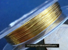 30ga Gold plated copper round wire .3mm .012 create wire wrapped jewelry PW022 - £1.54 GBP