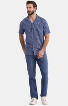 George Men's Camp Shirt. Size Large(42-44) Washed Indigo Palms. NWT. - €6,75 EUR