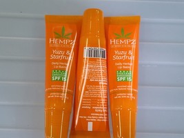 Lot Of 3 Hempz Yuzu &amp; Starfruit Herbal Lip Balm 0.44oz - £7.95 GBP