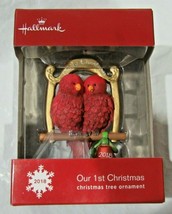 2018 &quot;Our 1st Christmas&quot; 2 Red Cardinals Christmas Ornament by Hallmark - £23.97 GBP