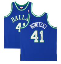 Dirk Nowitzki Autographed &quot;HOF 23&quot; Mavericks Blue Authentic Jersey Fanatics - $737.10