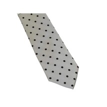 Men's Stacy Adams Tie and Hankie Set Woven Silky Satin #SAT122 Silver Polka Dot image 3