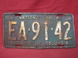 1956 District of Columbia License Plate Washington DC #29 - £23.34 GBP