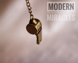 Set of 5 Antique Handmade Brass Whistle Key Chain Ring Gift Souvenir Vintage - £24.40 GBP