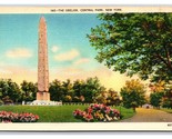 Obelisk Monument Central Park New York City NY NYC UNP Linen Postcard W20 - £2.33 GBP