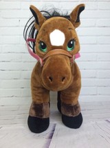 Build A Bear Horses &amp; Hearts Bay Thoroughbred Brown Stuffed Animal Plush... - £43.49 GBP