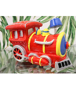Large Red Choo Choo Train Boys Girls Children Money Coin Piggy Bank Figu... - $788.72 MXN