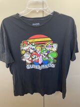 Super Mario Brothers Cast Of Characters Nintendo Shirt Size XL Black Rare - $6.47
