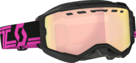 Scott Adult Fury Snow Goggles Black/Pink - Enhancer Rose Chrome - £64.90 GBP
