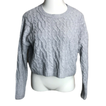 Wild Fable NWT Cute Cropped Sweater ~ Sz M ~ Long Sleeve ~ Crewneck ~ Gray - $17.09