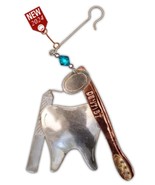 My Favorite Dentist Tooth Toothbrush Ornament Metal Fair Trade Pilgrim I... - $24.70