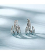 2 Ct Lab-Created Diamond Earrings Wedding Earrings 14k White Gold Plated - $2,511.94 MXN