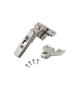 2 Pack 60 Degree Clip Top Bi-Fold Screw-On Self Closing Cabinet Hinge Metal - £30.30 GBP