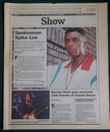 BONNIE RAITT SPIKE LEE SHOW NEWSPAPER SUPPLEMENT VINTAGE 1989 - €21,31 EUR