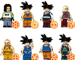 8Pcs Dragon Ball Minifigure Goku Tien Shinhan Android 18 Krillin Mini Bl... - £14.92 GBP