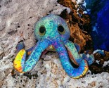 Fiesta Scribbleez 8&quot;X10&quot; Octopus Plush Blue Rainbow MultiColor Stuffed A... - $15.83